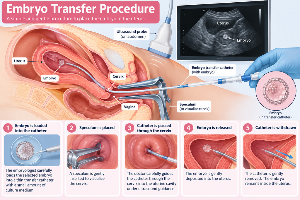 Embryo Transfer Procedure Infographic